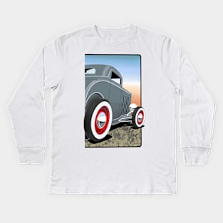 Art Deco Deuce Coupe Kids Long Sleeve T-Shirt